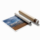 Extra large rolled print of a Turkish landscape with vibrant floral elements, ideal for classy bathroom wall art.