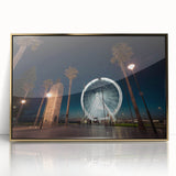 Mid-century modernist art depicting Adelaide scenery in muted gold and green tones on framed acrylic.