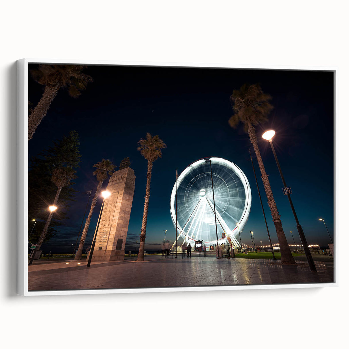 Framed canvas of Adelaide landscape in muted earth tones, ideal for bedroom wall art.
