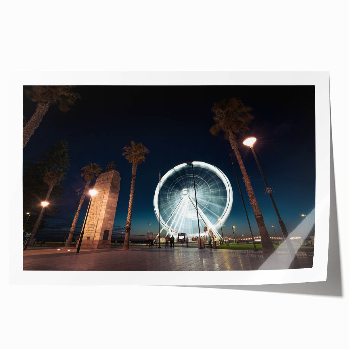 Extra large rolled print of Adelaide scenery with vibrant floral elements, ideal for art wall dining room.
