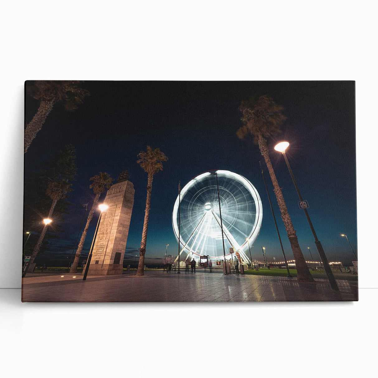 Black and white stretched canvas of Adelaide scenery, ideal for kitchen wall art or bedroom ambiance.