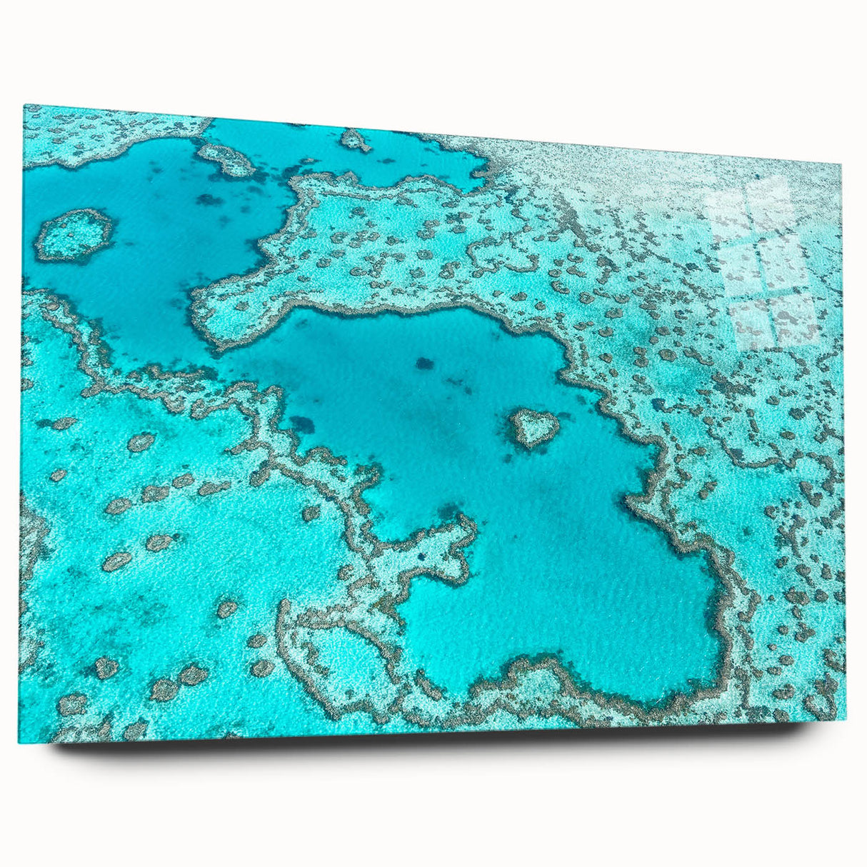 Large abstract wall art of Queensland scenery in muted earth tones on acrylic glass, ideal for bedroom or dining room decor.
