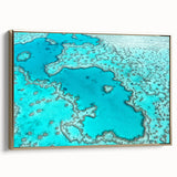 Extra large black wall art featuring a textured Queensland, Australia scenery on a framed canvas with vibrant colors.
