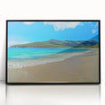 Large abstract wall art depicting the Tasmanian landscape in muted earth tones on a framed acrylic.