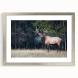Textured abstract art print of Alberta scenery in muted earth tones, framed in silver, ideal for bedroom art.