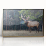 Framed acrylic print of Alberta, Canada scenery with vibrant green and blue tones, ideal for modern art wall decor.