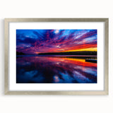 Textured abstract art print depicting Manitoba scenery in muted earth tones, framed with a silver mat.