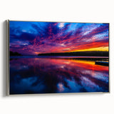 Framed canvas landscape art painting of Manitoba scenery, featuring muted earth tones, ideal for office decor.