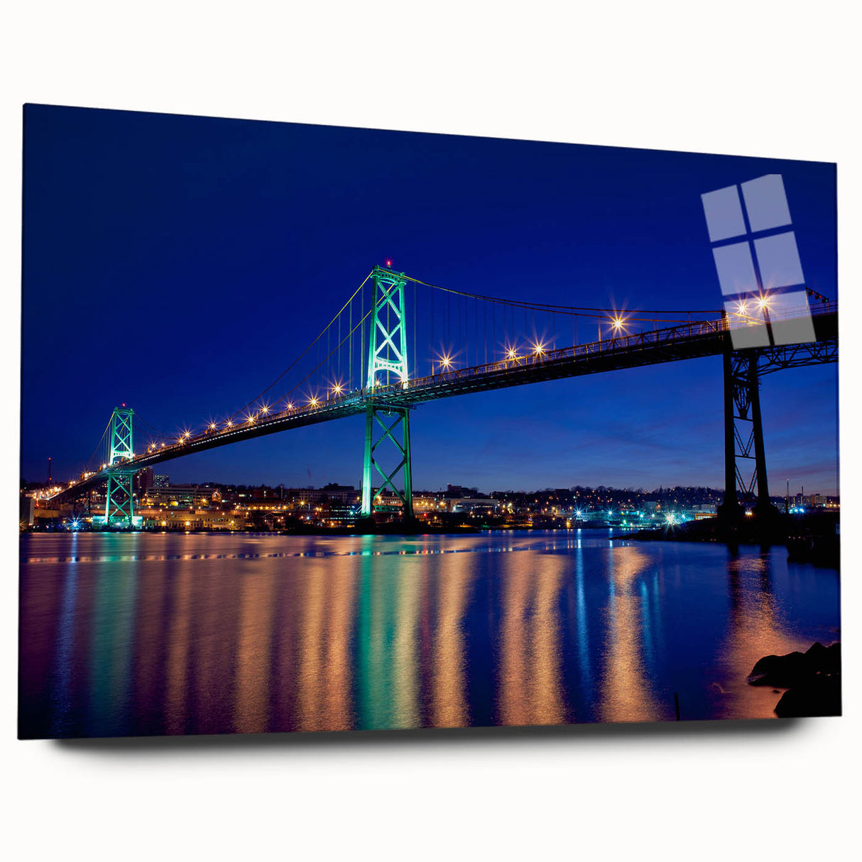 Acrylic print of Nova Scotia scenery in muted earth tones, ideal for bedroom or dining room art.