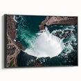 Black and white landscape art painting of Ontario, Canada on framed canvas, ideal for bedroom wall decor.
