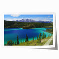 Extra large rolled print of Yukon scenery, featuring muted green and blue tones, ideal for art wall dining room.