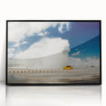 Large abstract wall art featuring a Caribbean Cuba scenery in vibrant colors on a black framed acrylic.