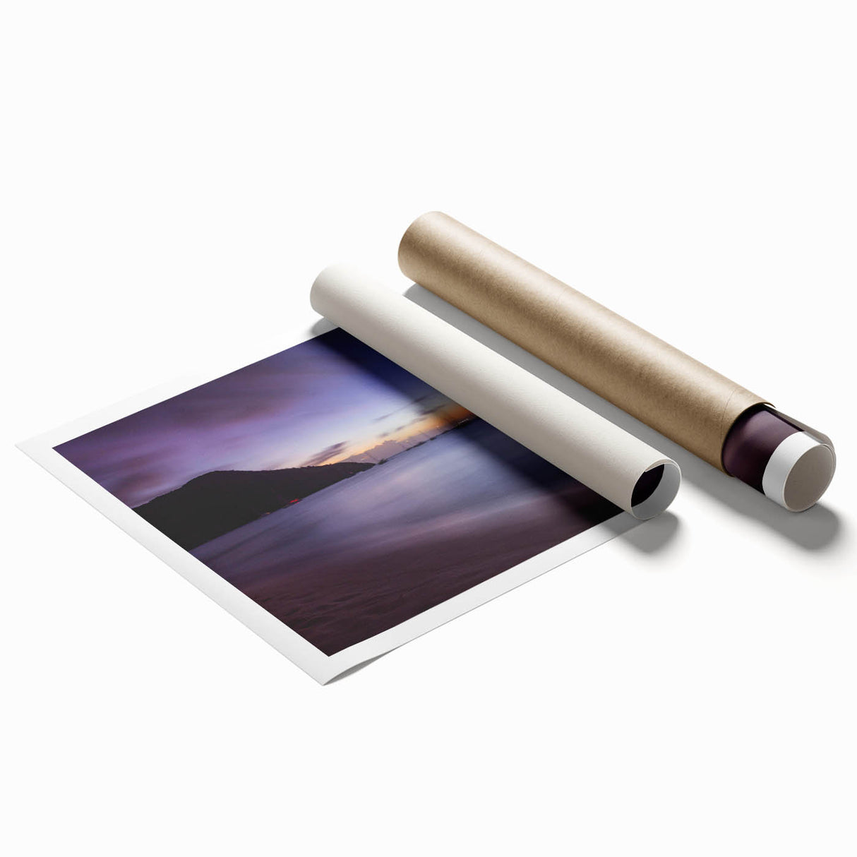 Extra large rolled print of a Caribbean Saint Lucia scenery with vibrant floral elements, ideal for classy bathroom wall art.