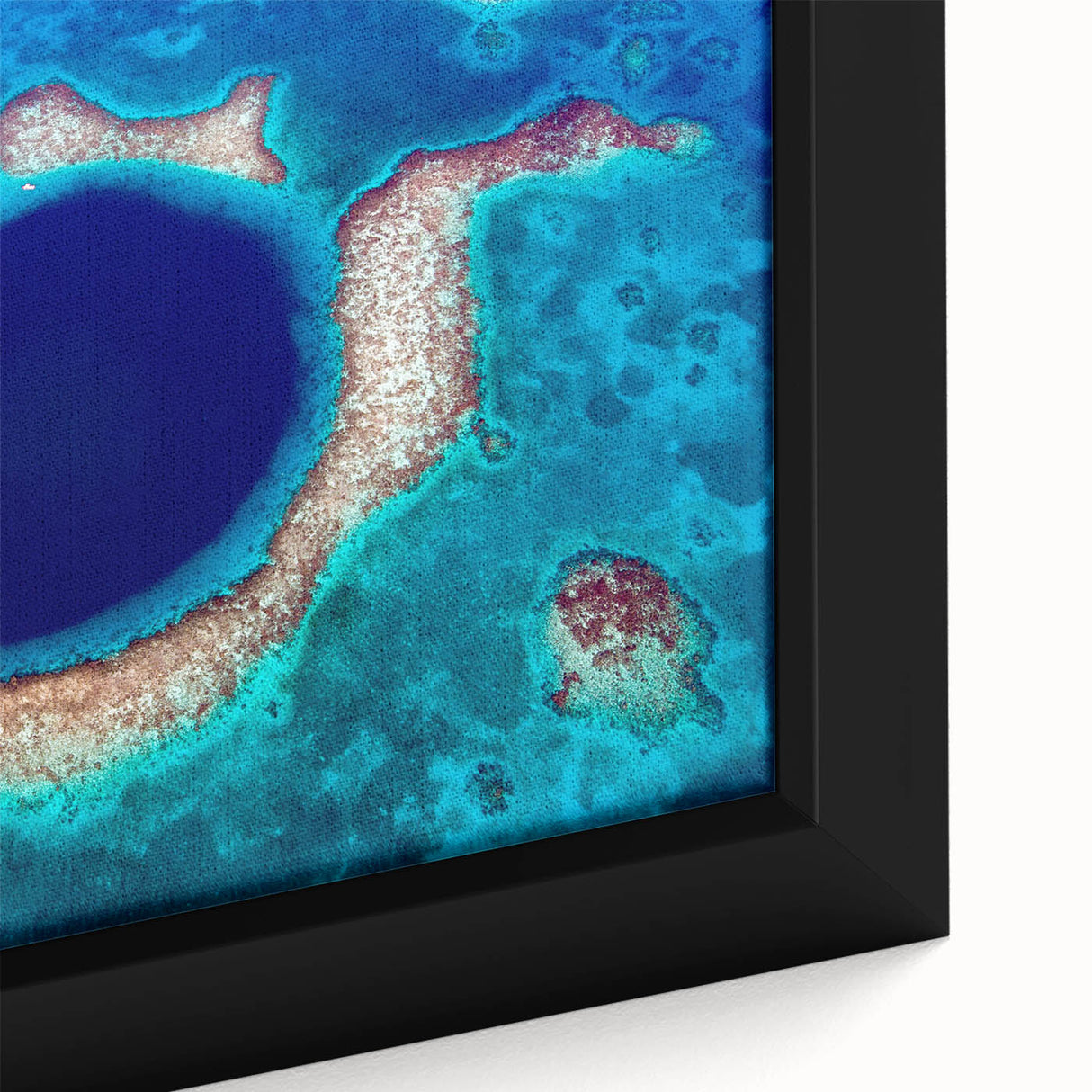Black wall art featuring a textured, colorful abstract design on a framed canvas, ideal for living room decor.
