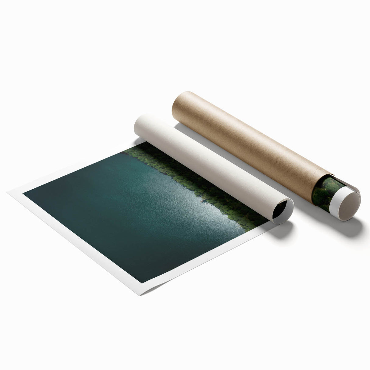 Extra large rolled print featuring a vibrant, floral Costa Rican landscape, ideal for classy bathroom wall art.