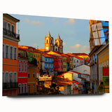 Large abstract wall art featuring a Central American scenery in muted earth tones on acrylic glass.