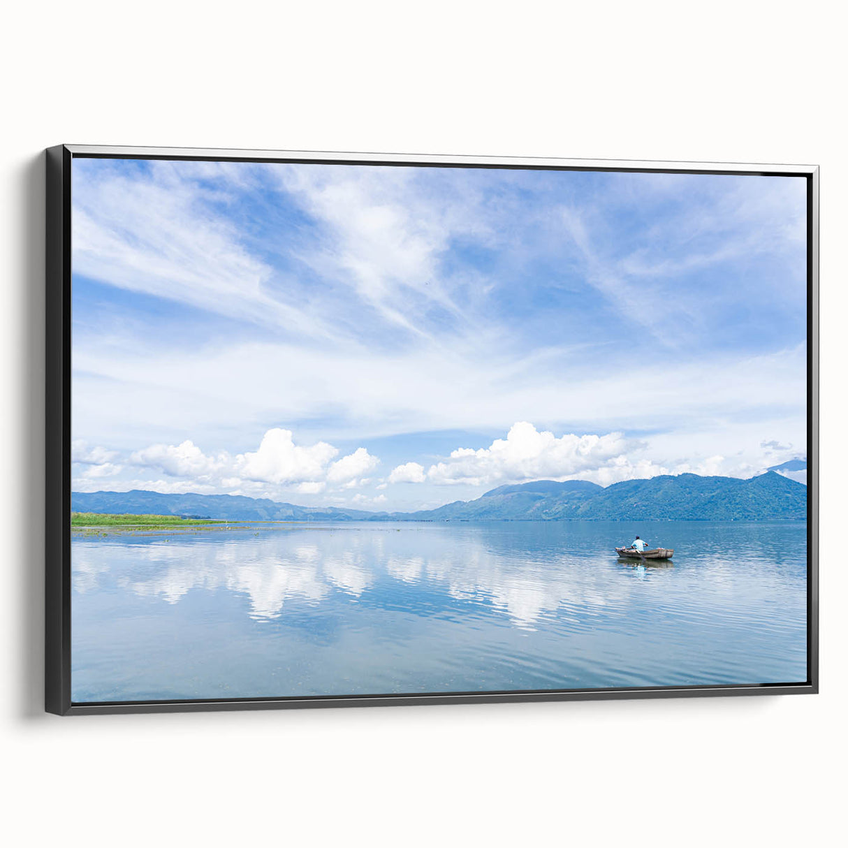 Black and white framed canvas of a vintage-style Honduran landscape, ideal for bedroom wall art.