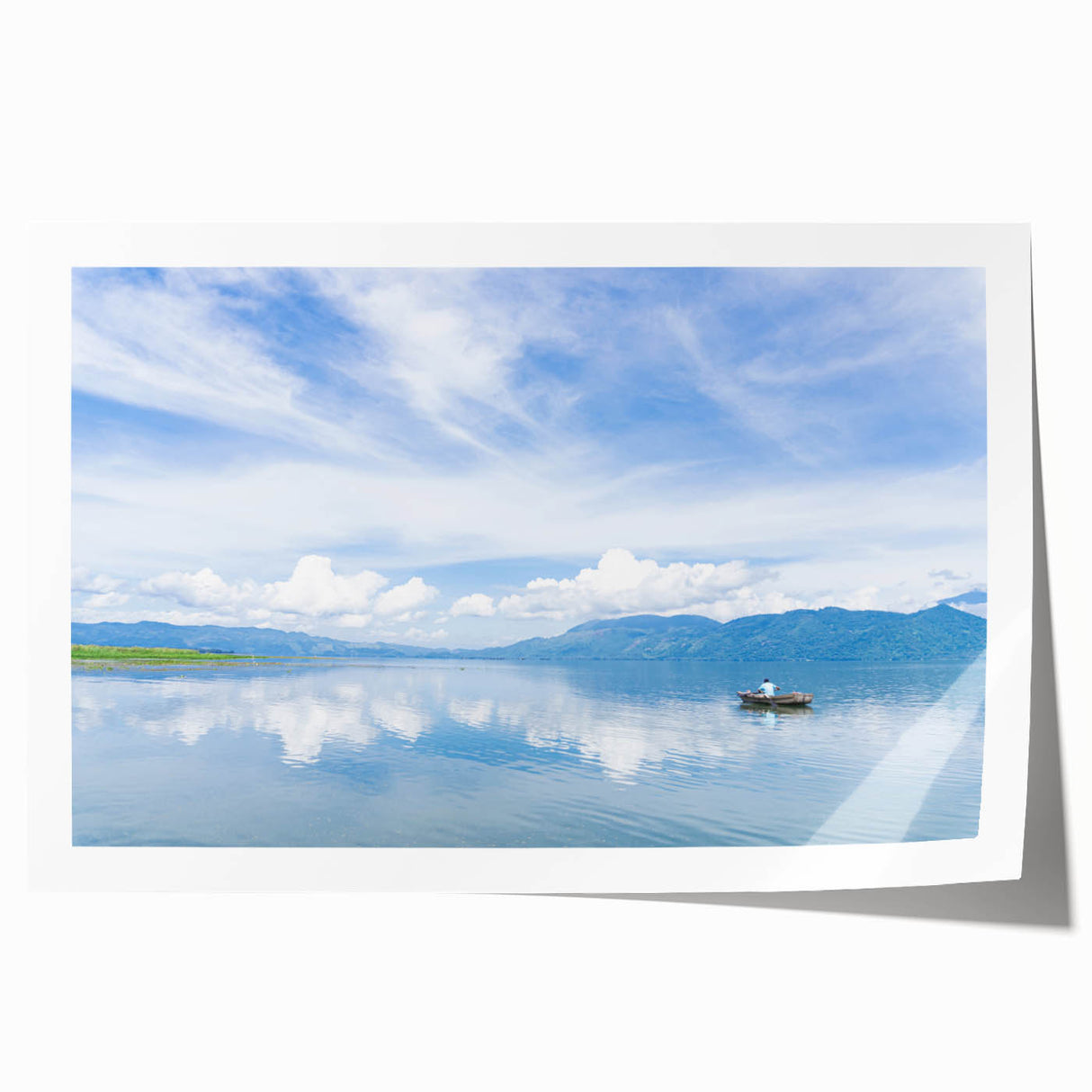 Extra large rolled print of Honduran scenery with vibrant floral elements, ideal for dining room wall art.