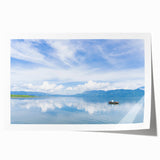 Extra large rolled print of Honduran scenery with vibrant floral elements, ideal for dining room wall art.