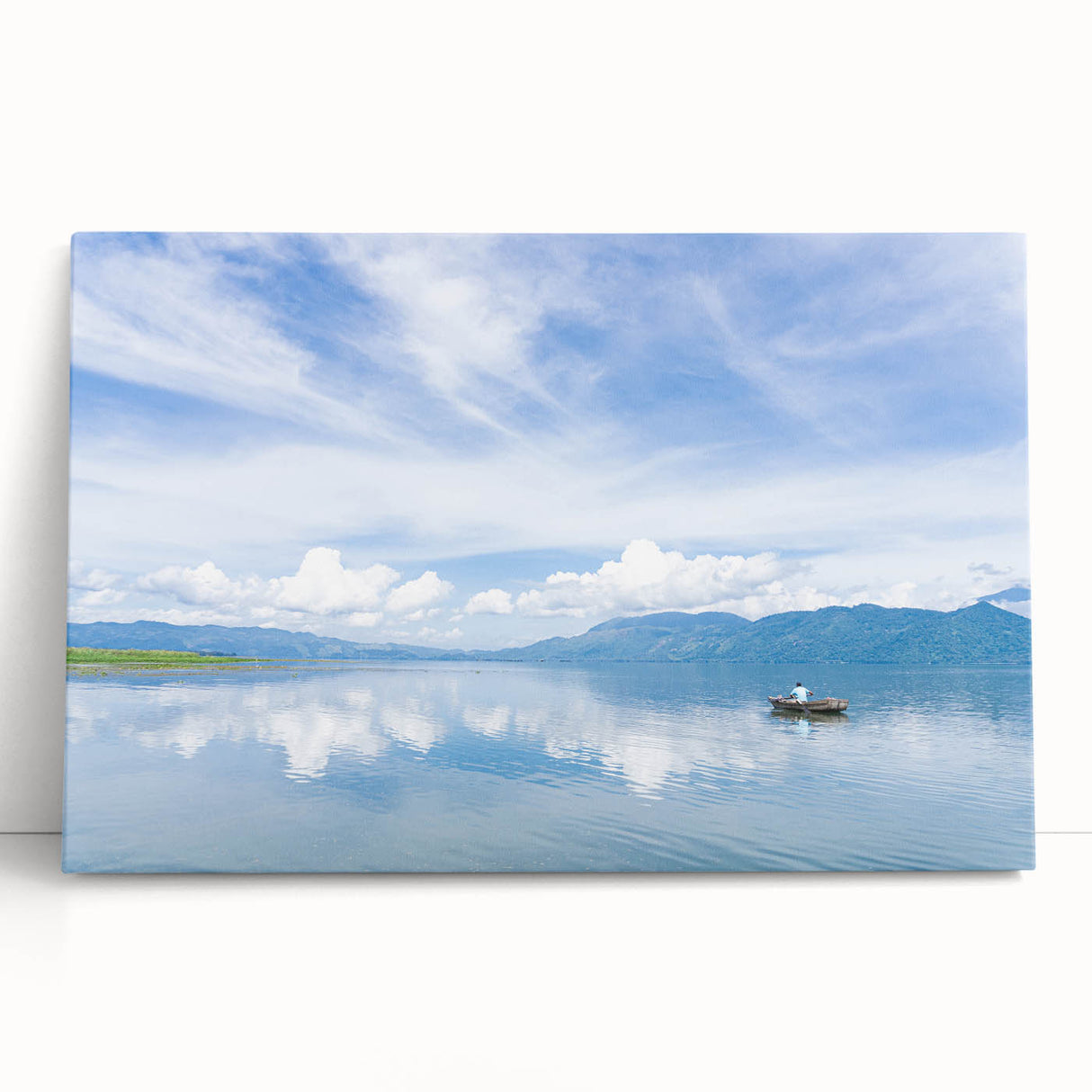 Black and white stretched canvas of Central American scenery, ideal for kitchen wall art or bedroom ambiance.