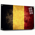 Acrylic print of a European scenery in muted earth tones, ideal for dining room decor.