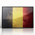 Large abstract wall art featuring a European cityscape in muted gray tones, displayed in a black acrylic frame.