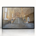 Large abstract wall art depicting the Oxford skyline in muted earth tones on a framed acrylic print.