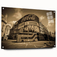 Acrylic print of Piccadilly, England in muted earth tones, ideal for dining room wall art.