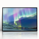 Large abstract wall art depicting a serene Finnish landscape in muted earth tones on a framed acrylic.