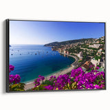Black and white wall art of a vintage French landscape on framed canvas, ideal for bedroom decor.