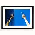 Extra large abstract art print depicting vibrant, textured scenery of Berlin on a framed canvas, ideal for living room decor.