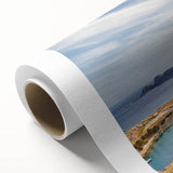 Art Deco poster of Athens scenery in muted earth tones on rolled canvas, ideal for nursery wall art.