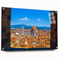 Acrylic print of Florence scenery in muted earth tones, suitable for dining room décor.
