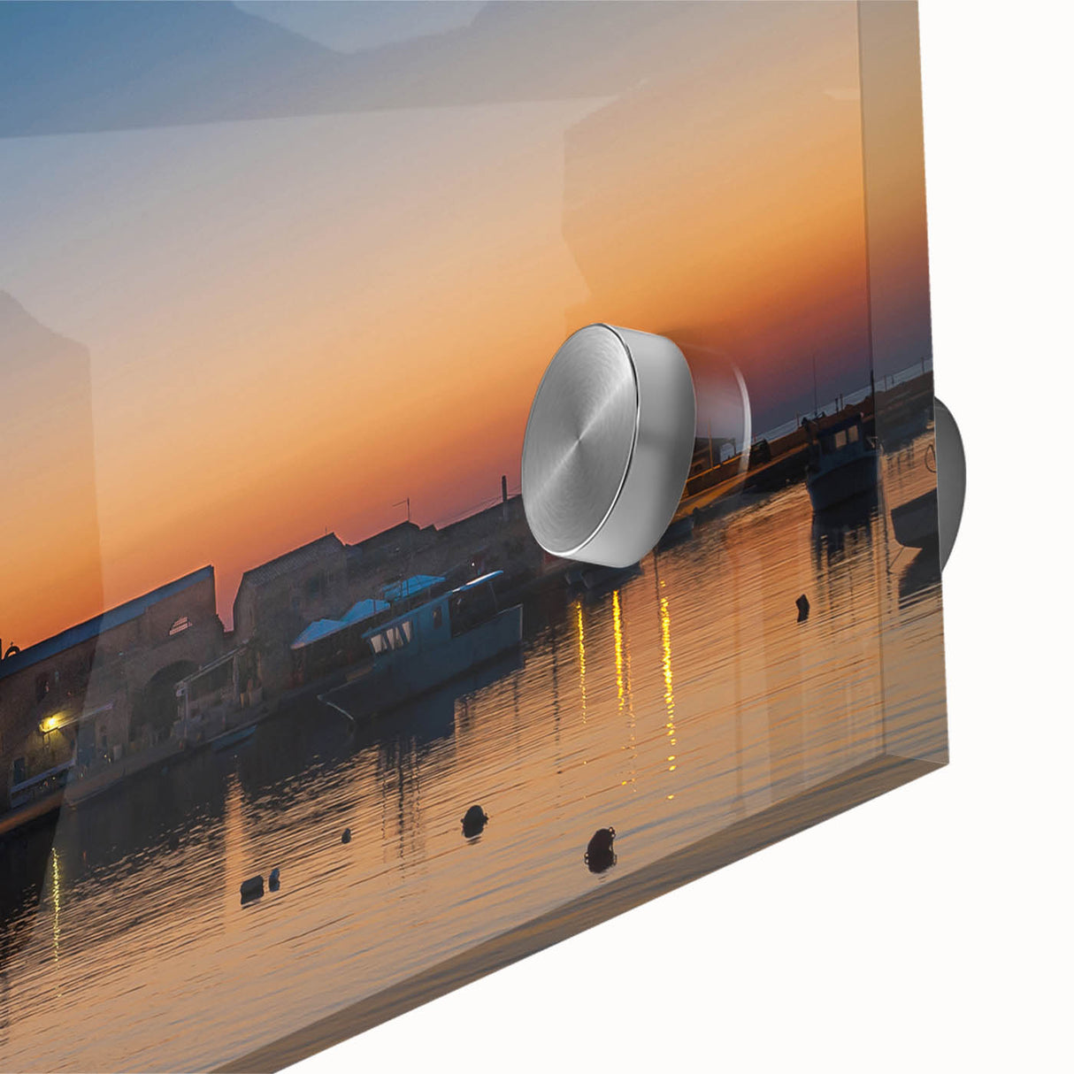 Large abstract depiction of Sicilian scenery in muted earth tones on acrylic glass, ideal for dining room art.
