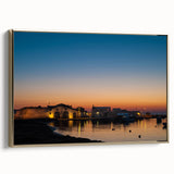 Framed canvas depicting a vintage-style Sicilian landscape in muted earth tones, ideal for bedroom wall art.