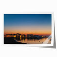 Scenic Sicilian landscape rolled print on canvas, featuring vibrant green and blue tones, ideal for dining room wall art.