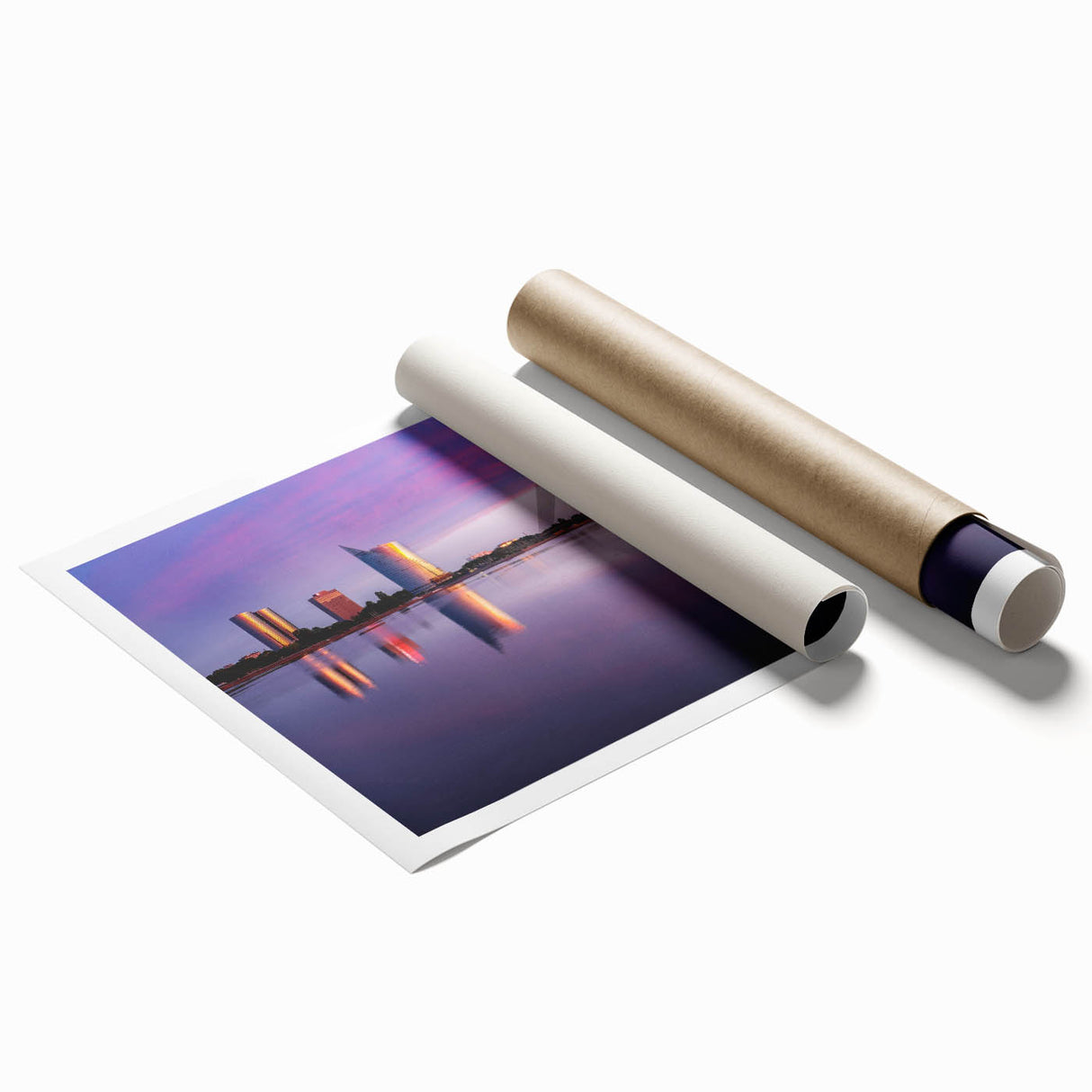 Extra large rolled print of a Latvian landscape with vibrant greenery and floral elements.