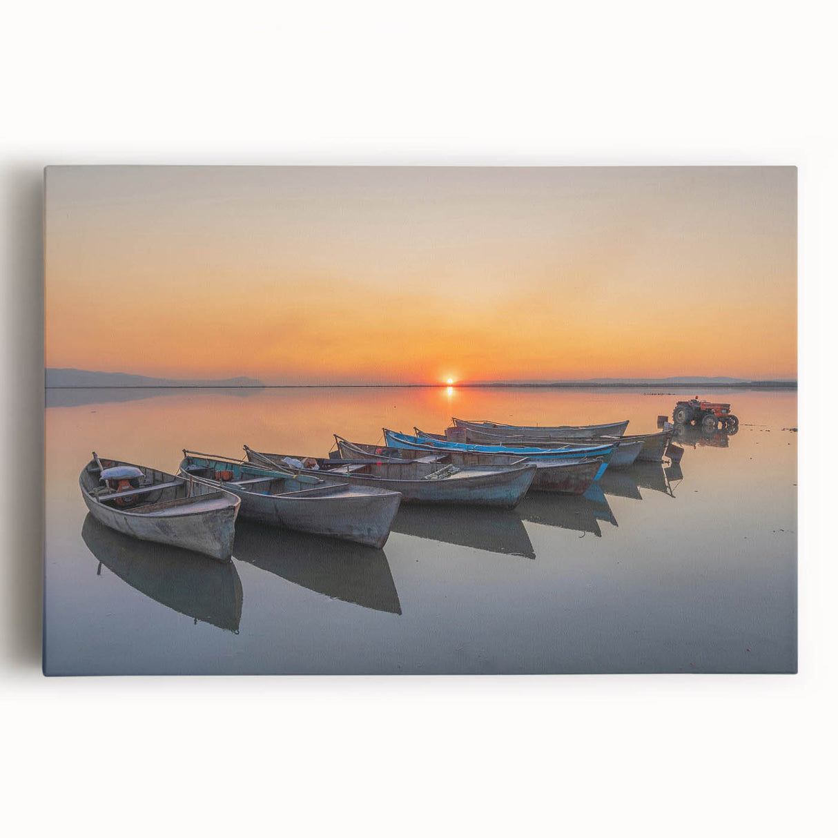 Black and white image of the Mediterranean Sea on stretched canvas, ideal for kitchen wall art.