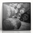 Large abstract wall art depicting Porto's landscape in muted earth tones on a framed acrylic.