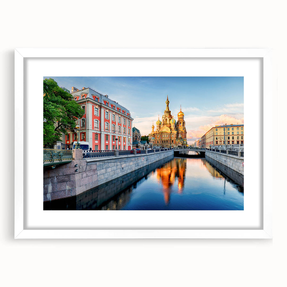 Textured abstract art print depicting a stylized St.