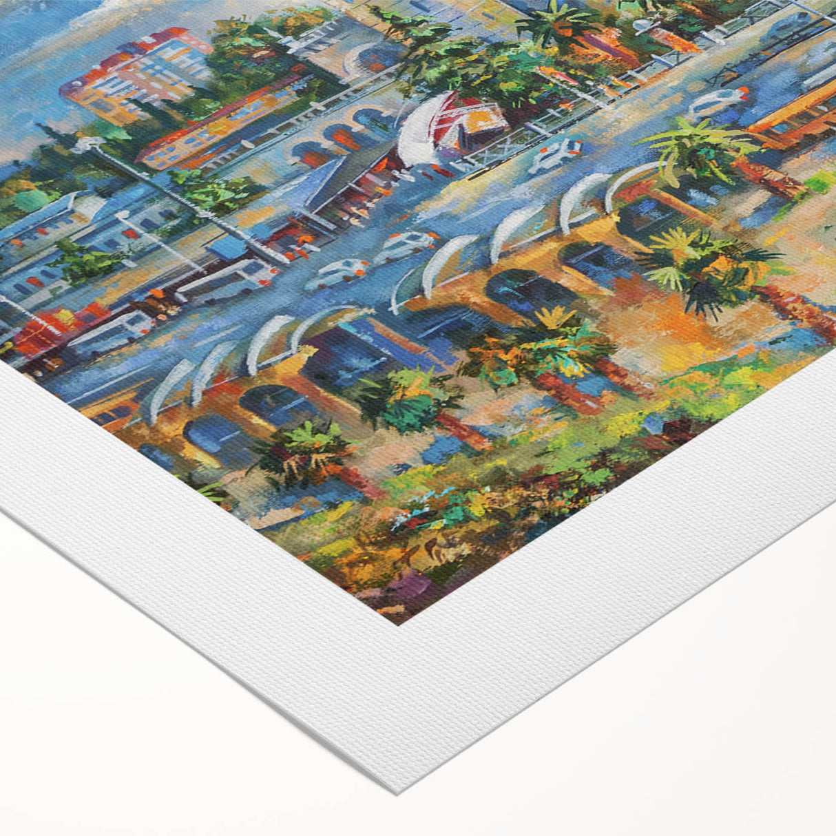 Art Deco poster depicting a scenic European landscape in Sochi, printed on rolled canvas, suitable for dining room wall art.