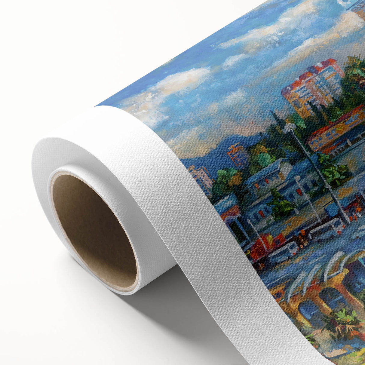 Art Deco style poster of Sochi, Russia, with pastel shades on rolled canvas, ideal for nursery wall art.