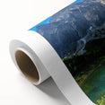 Art deco poster of a European scenery in Slovakia, featuring pastel shades on rolled canvas, ideal for nursery wall art.