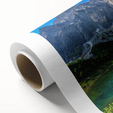 Art deco poster of a European scenery in Slovakia, featuring pastel shades on rolled canvas, ideal for nursery wall art.