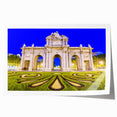 Extra large rolled print featuring a vibrant floral scene in Madrid, suitable as art wall dining room decor.