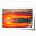 Extra large rolled print of Stockholm scenery with muted blue and gray tones, ideal for art wall dining room.