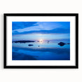 Abstract art print of a colorful, textured European landscape on a large black-framed canvas, ideal for living room decor.