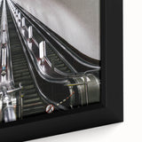Extra large framed canvas of a textured, colorful Ukrainian landscape in black, ideal for living room decor.