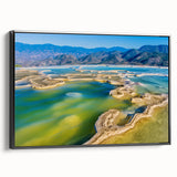 Black and white landscape art painting of Oaxaca scenery on framed canvas, ideal for bedroom wall decor.