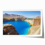 Extra large rolled print of a Middle Eastern scenery with muted earth tones, ideal for art wall dining room.